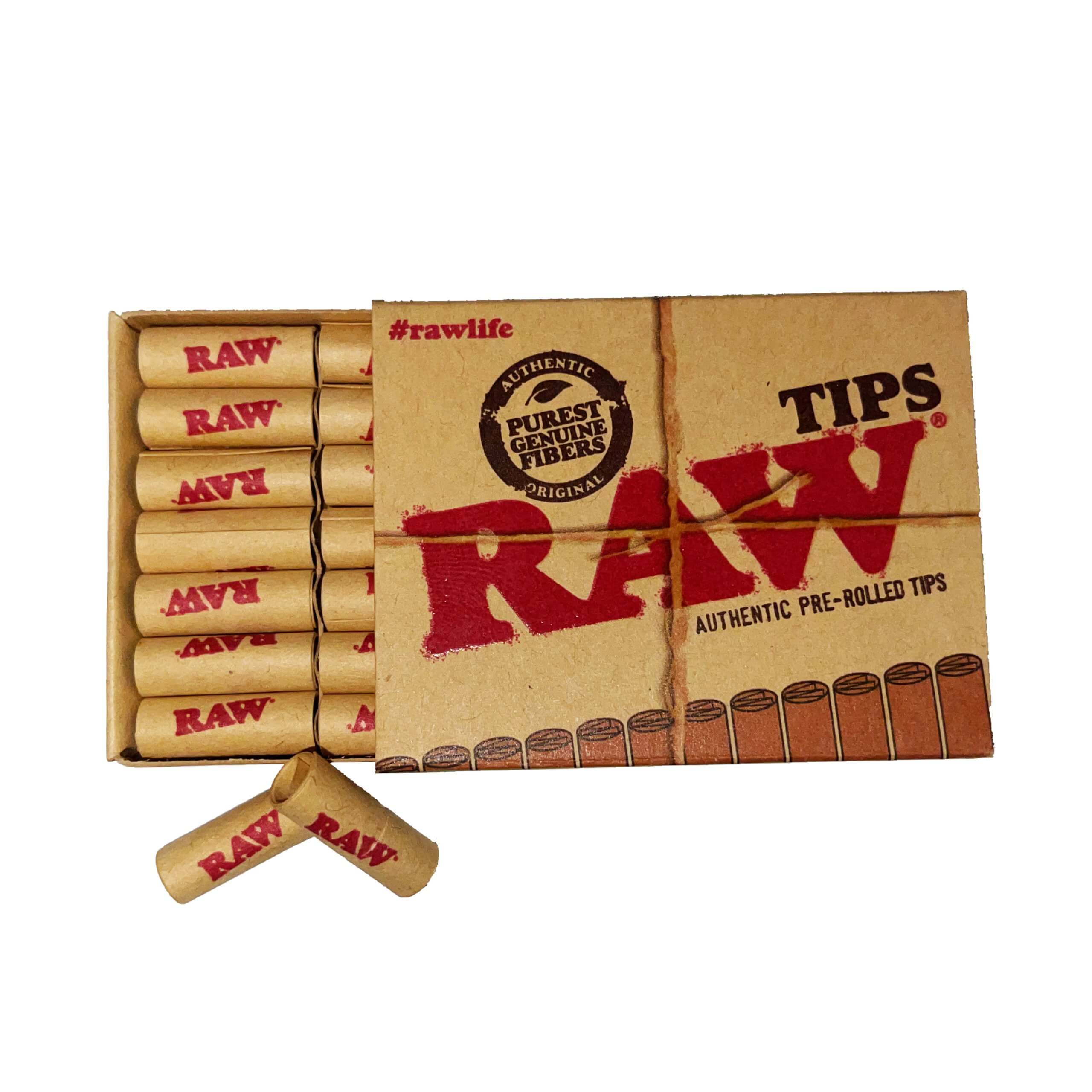King Size Stash Tin With Pre Rolled Roach Filters X2 RAW Pre Rolled Tips Tin 
